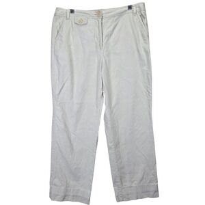 Talbots Womens Fine Corduroy Pants‎ Size 14 Beige Stretch Casual Career Academia
